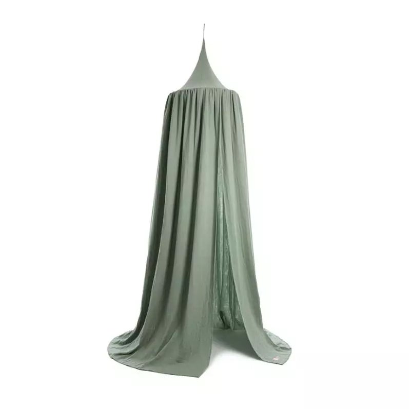 sage green bed canopy