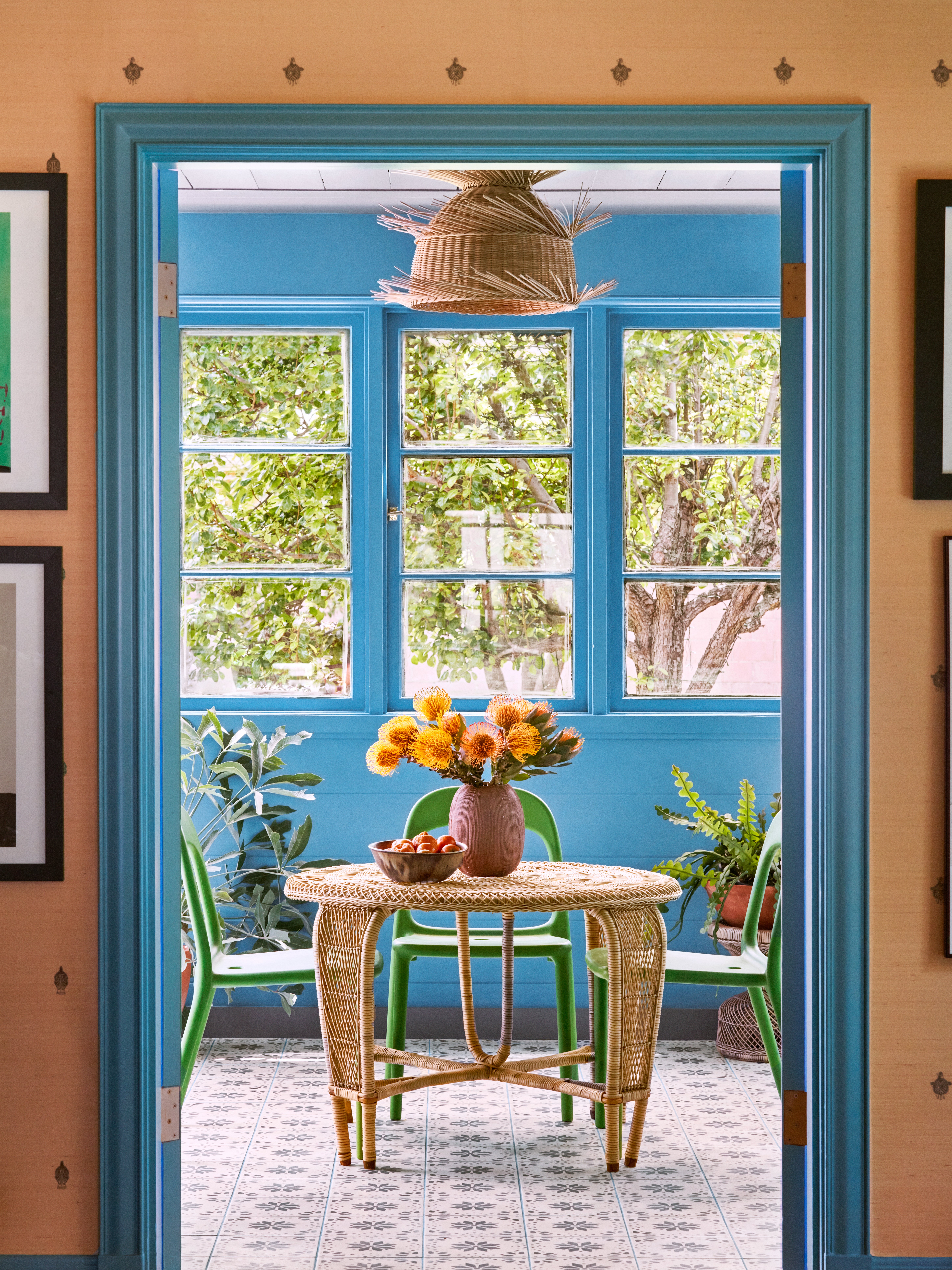 An Ocean-Blue Sunroom Is Just One of the Vibrant Spaces in Beth 