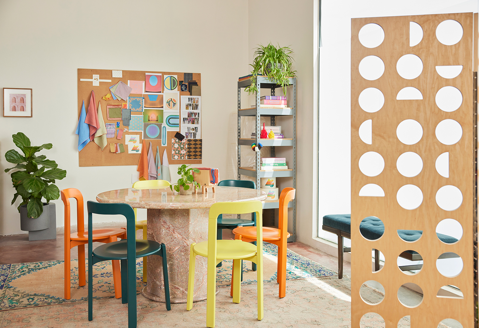 RainbowColored Dining Chairs Are the Centerpiece of This L.A