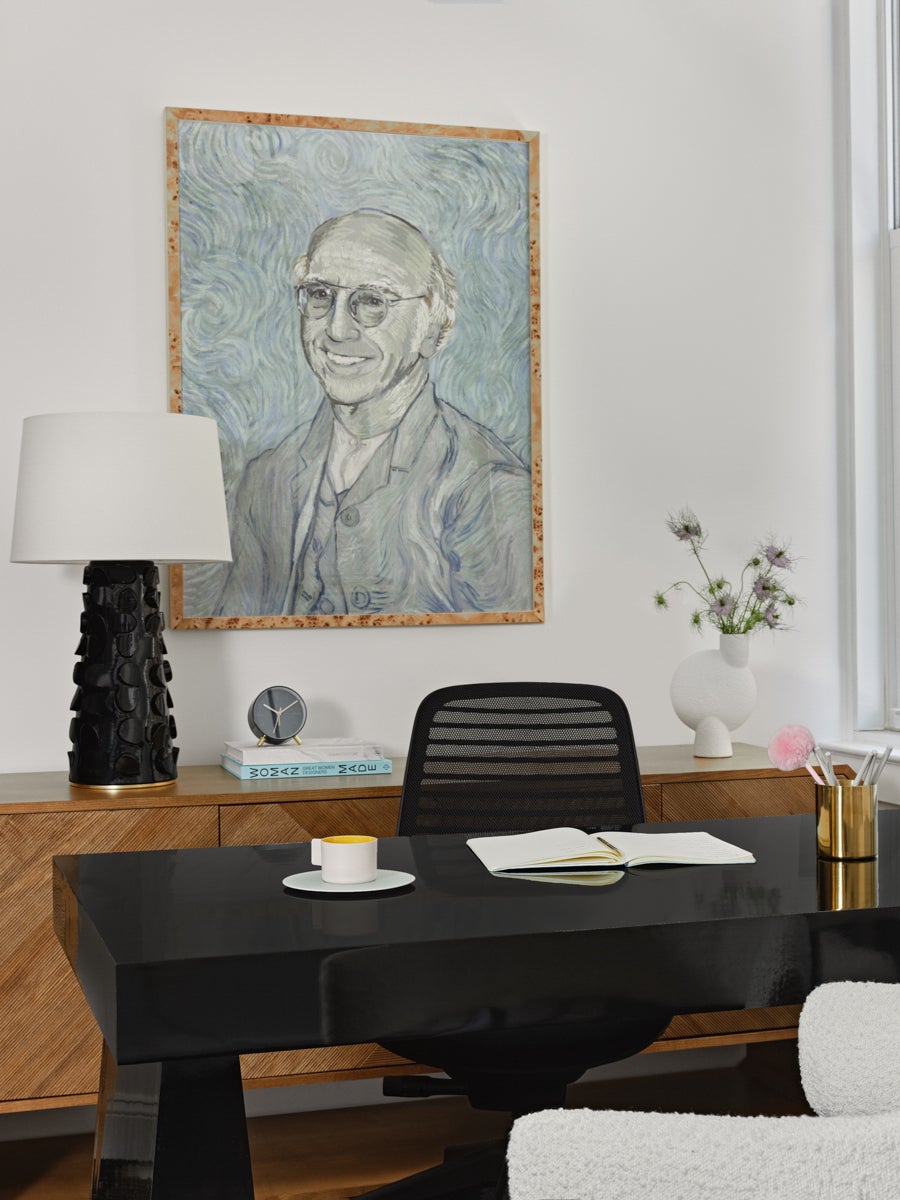 A Lindsay Lohan Quote and a Larry David Portrait Are Fine Art in the Betches NYC Office