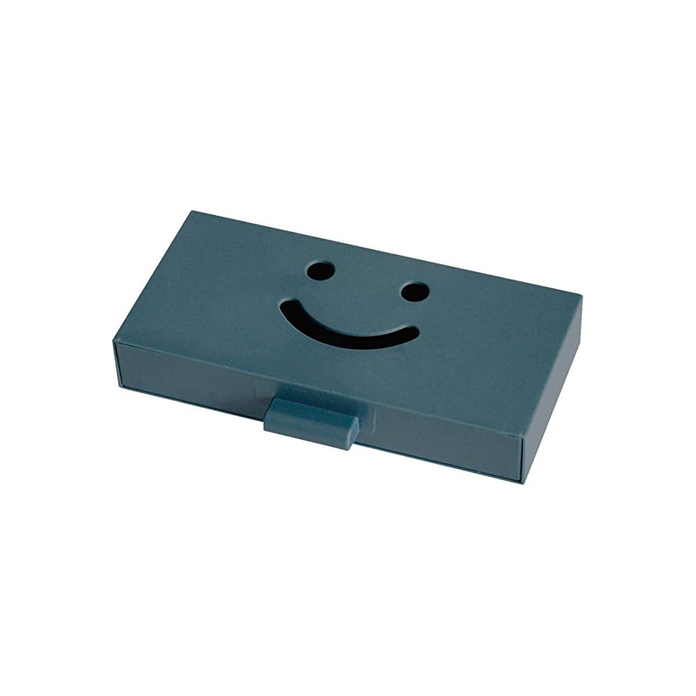 teal drawer with smile face