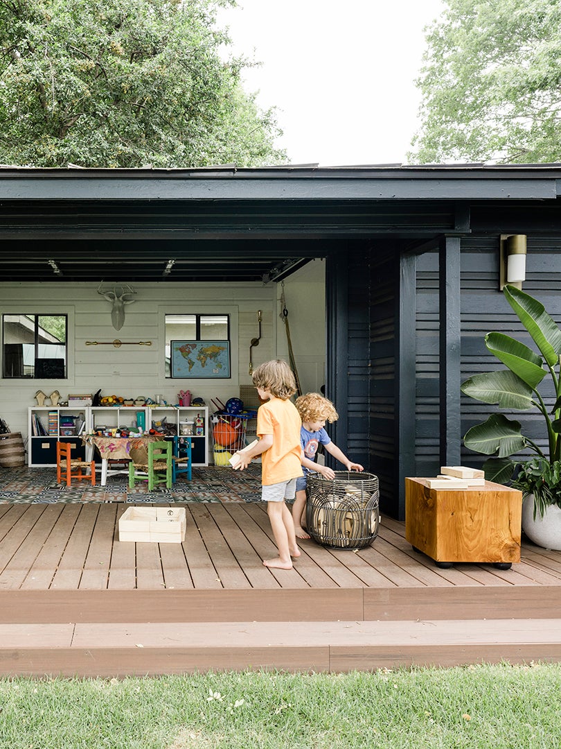 The Outdoor Feature in This Texas Backyard Is More Kid-Friendly Than a Swing Set