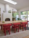 red dining room chairs