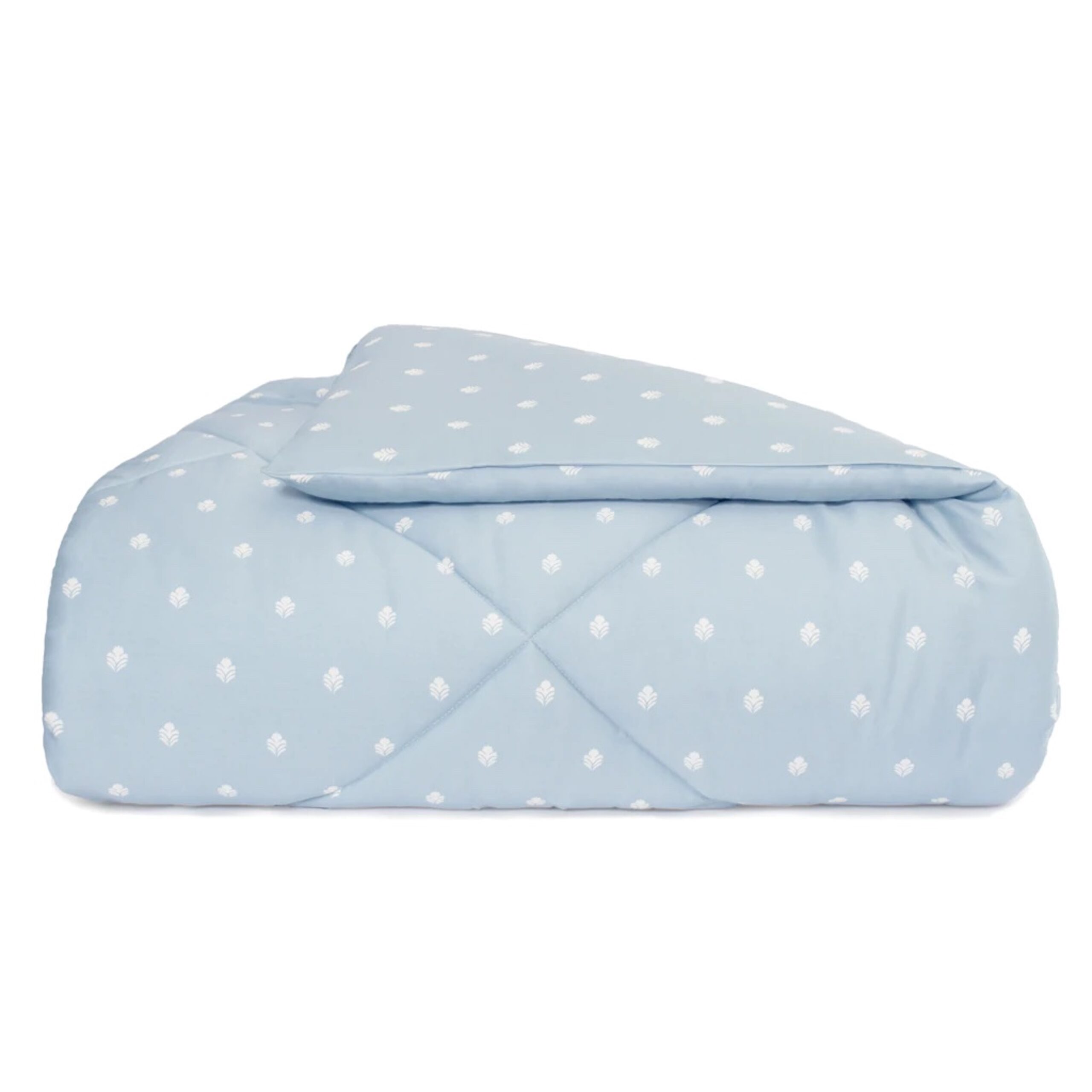 box-stich blue comforter