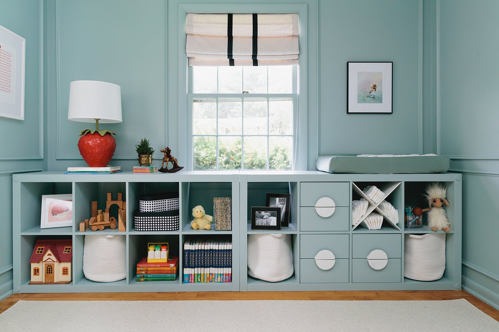 This Designer Broke All the Rules Decorating Her Robin’s-Egg Blue “Un-Nursery”
