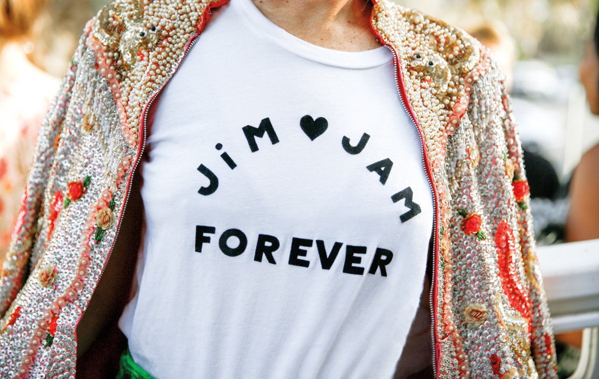 t-shirt that says jim heart jam forever