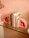 pink bookends