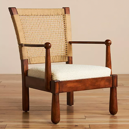 Boucle Wood Chair