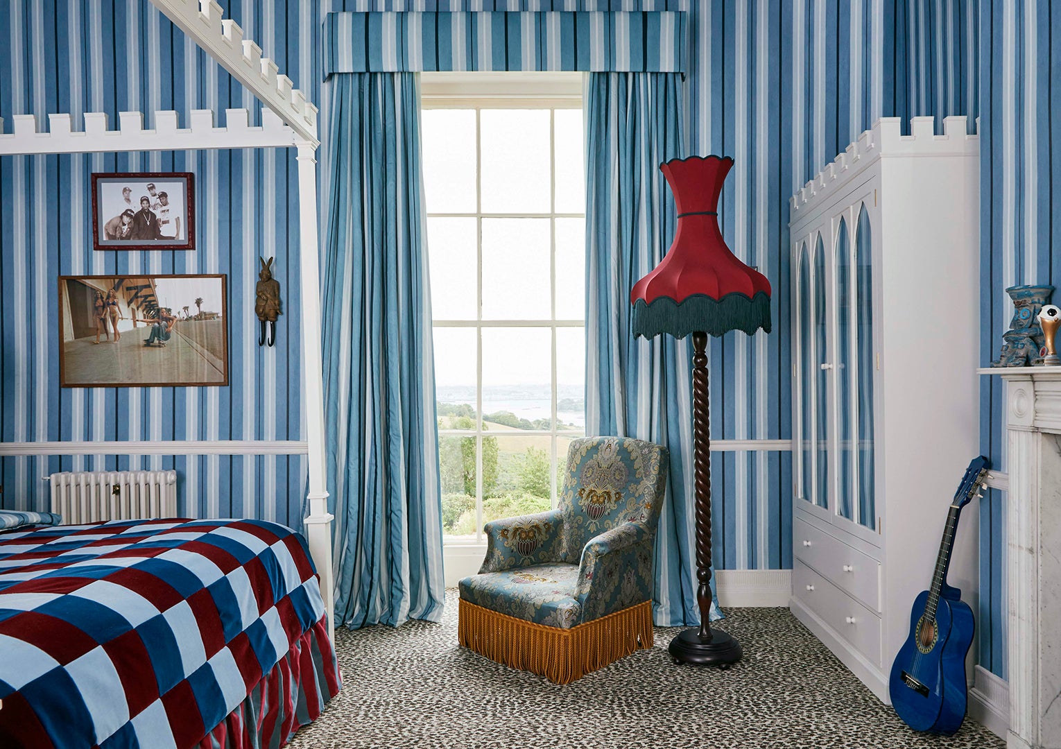 The Castle Next Door Inspired This British Teen’s Stripes-on-Stripes Bedroom