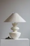 sculptural white lamp