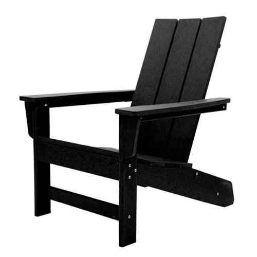 Black plywood adirondack chair