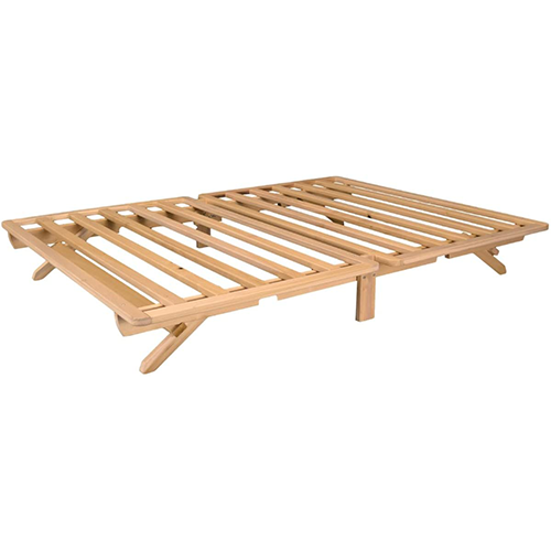 low profile wood bedframe from amazon