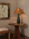 lamp on corner table