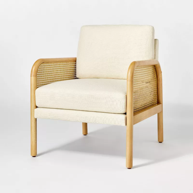 Cane Accent Chair Cream - Thresholdâ¢ designed with Studio McGee