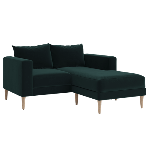 Green Loveseat Sectional by Sabai