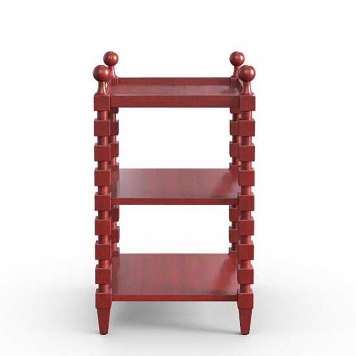 red side table.