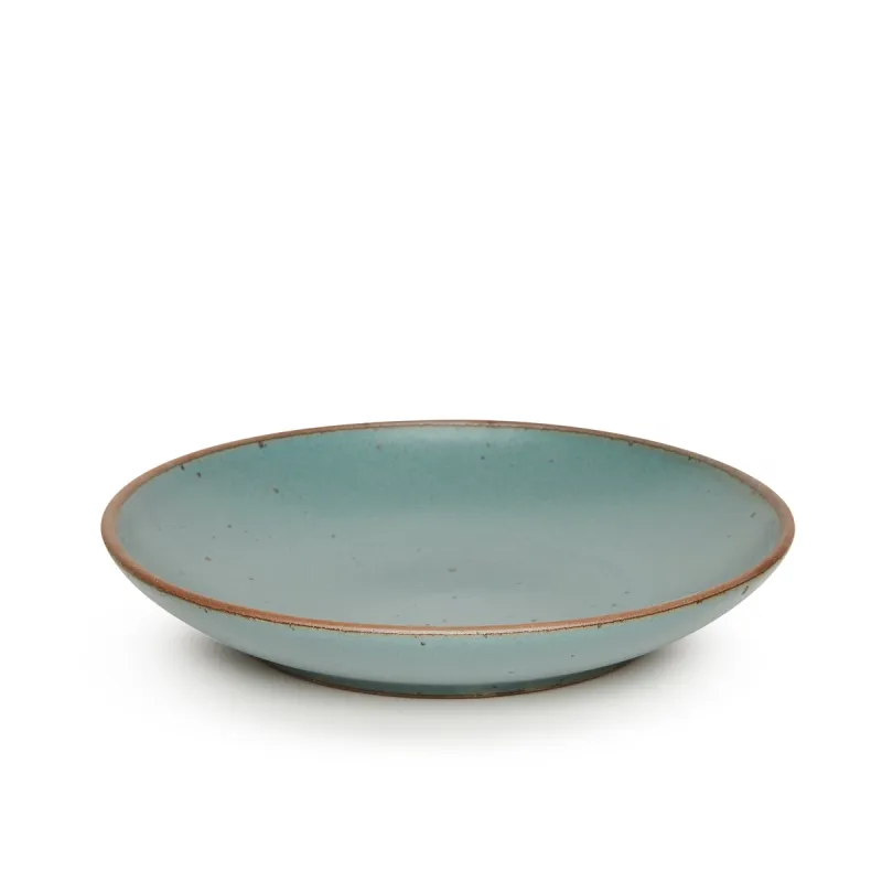blue serving bowl.