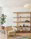 Wooden shelf and chair