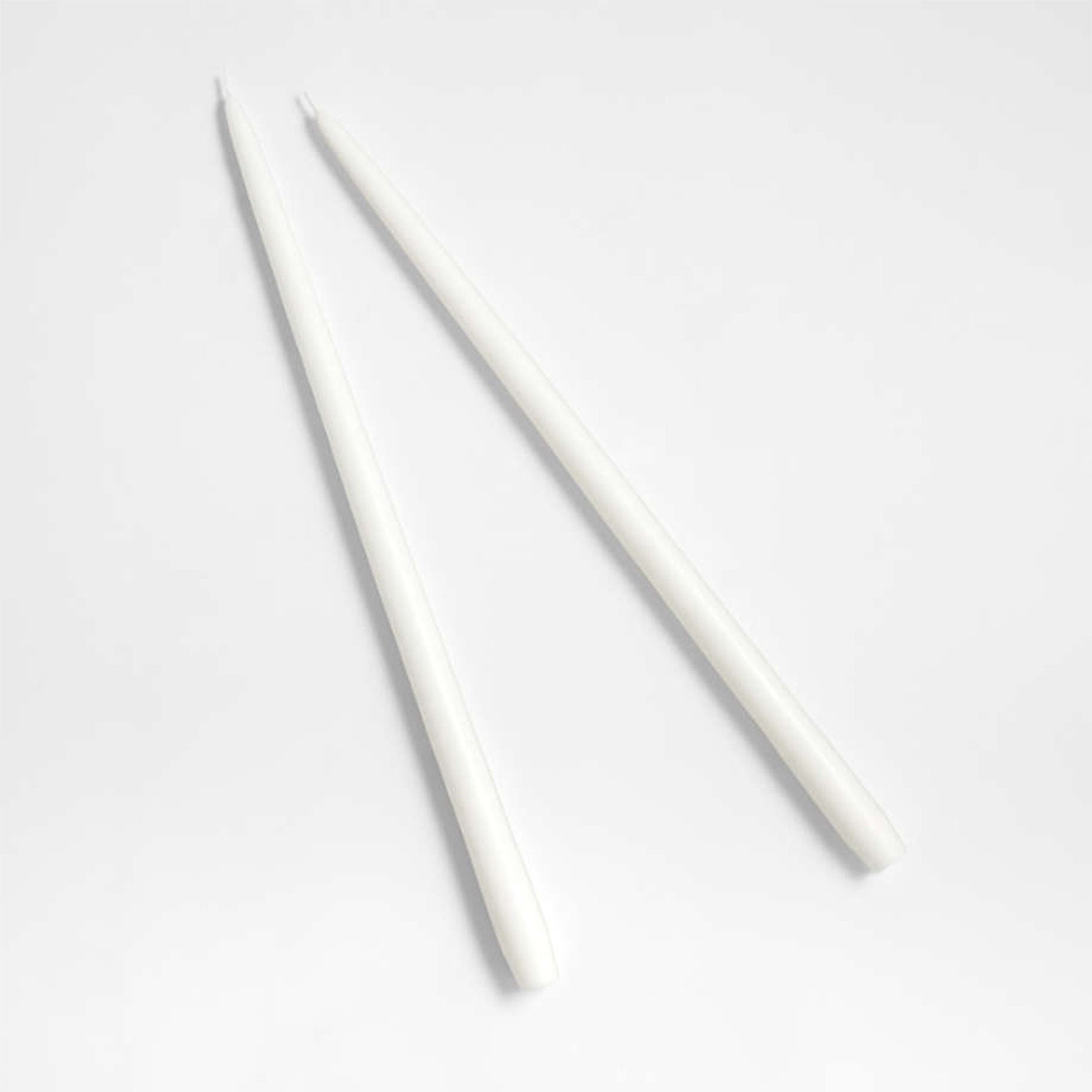 18" Dipped White Taper Candles, Set of 2 by Athena Calderone