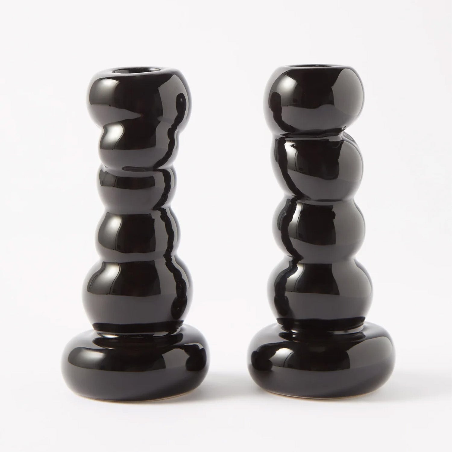 Set of two B34 ceramic candlestick holders