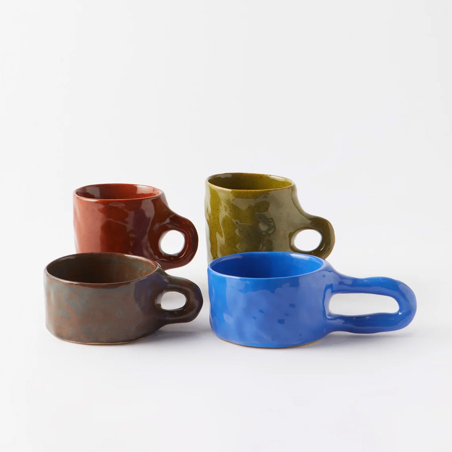 JADE PATON, Set of four stoneware mugs