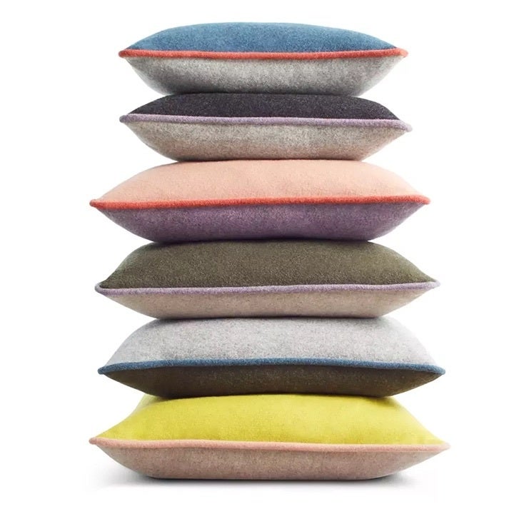 pillows stacked high