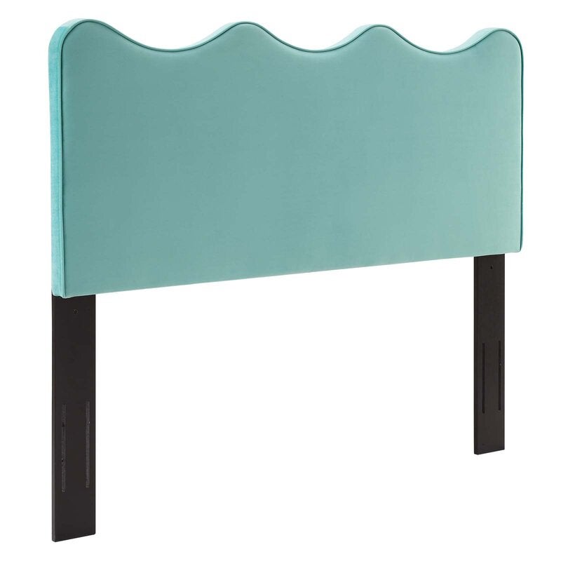 Mint Cecilla Velvet Upholstered Panel Headboard
