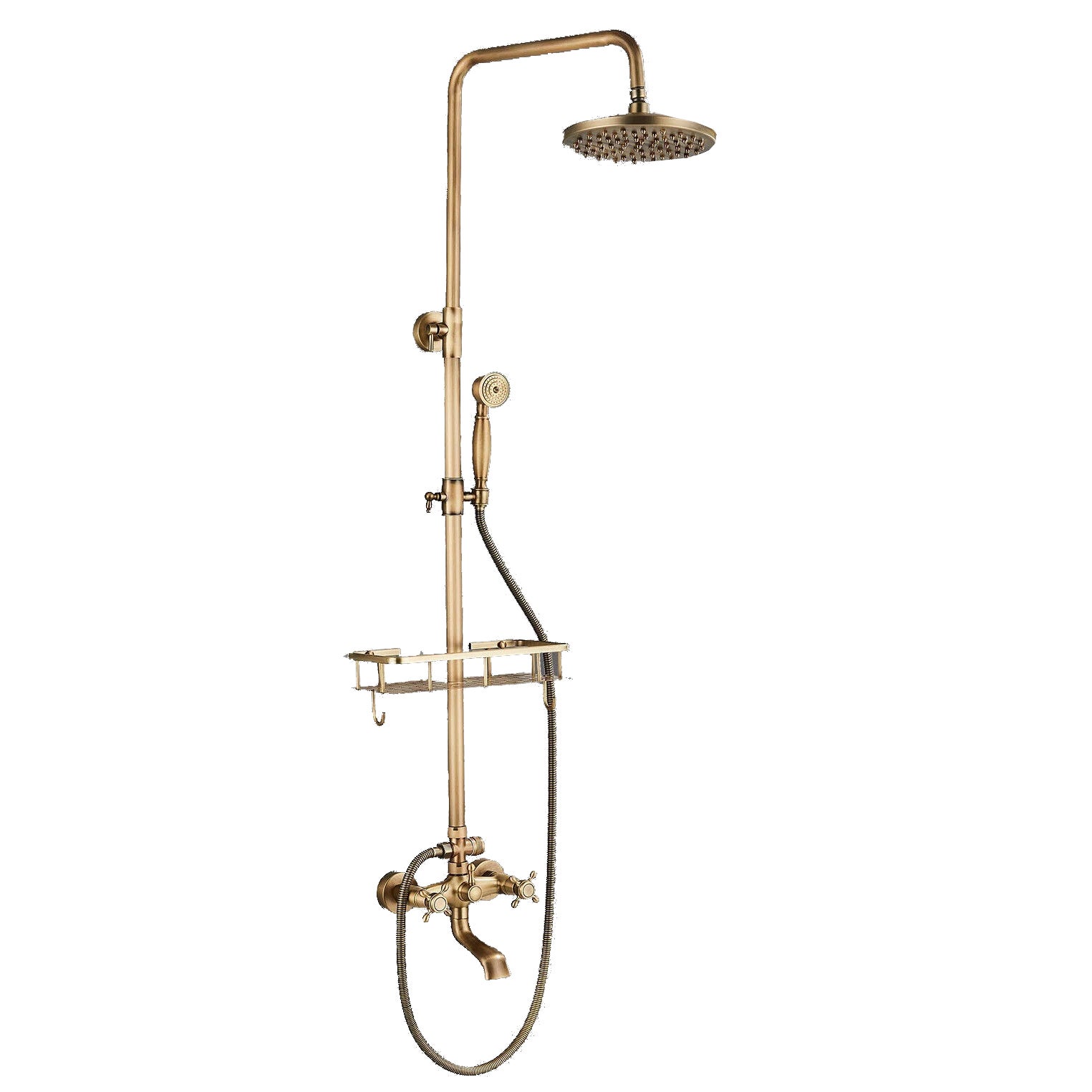 We found Jennifer Aniston's exact brass shower fixture, plus a $180 Amazon alternative