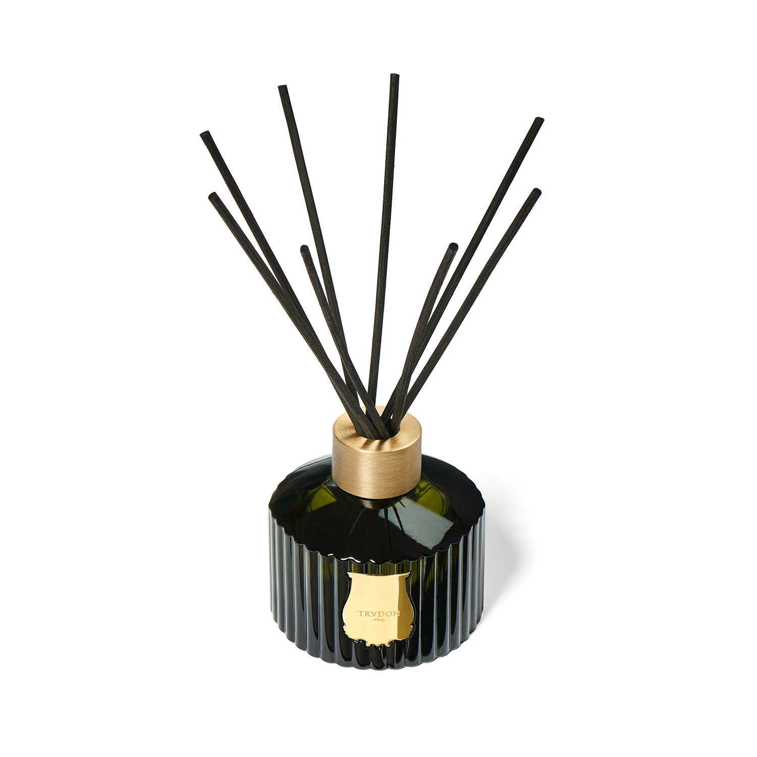 Trudon Reed Diffuser with Green Glass Vessel and Black Reeds