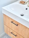 wood vanity sink drawers