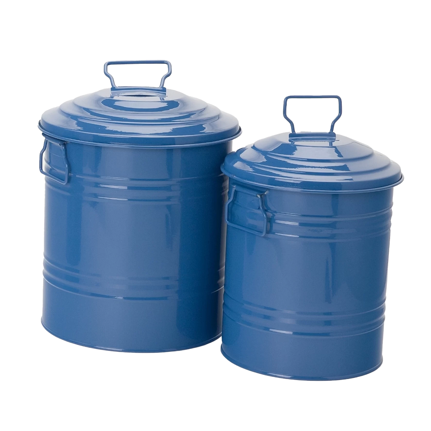blue galvanized steel buckets