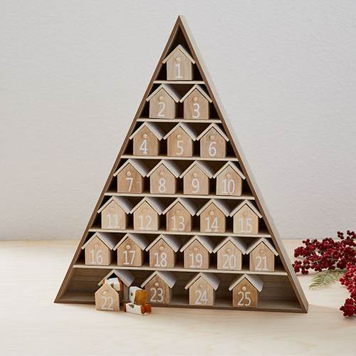Wooden Triangle Home Advent Calendar by West Elm