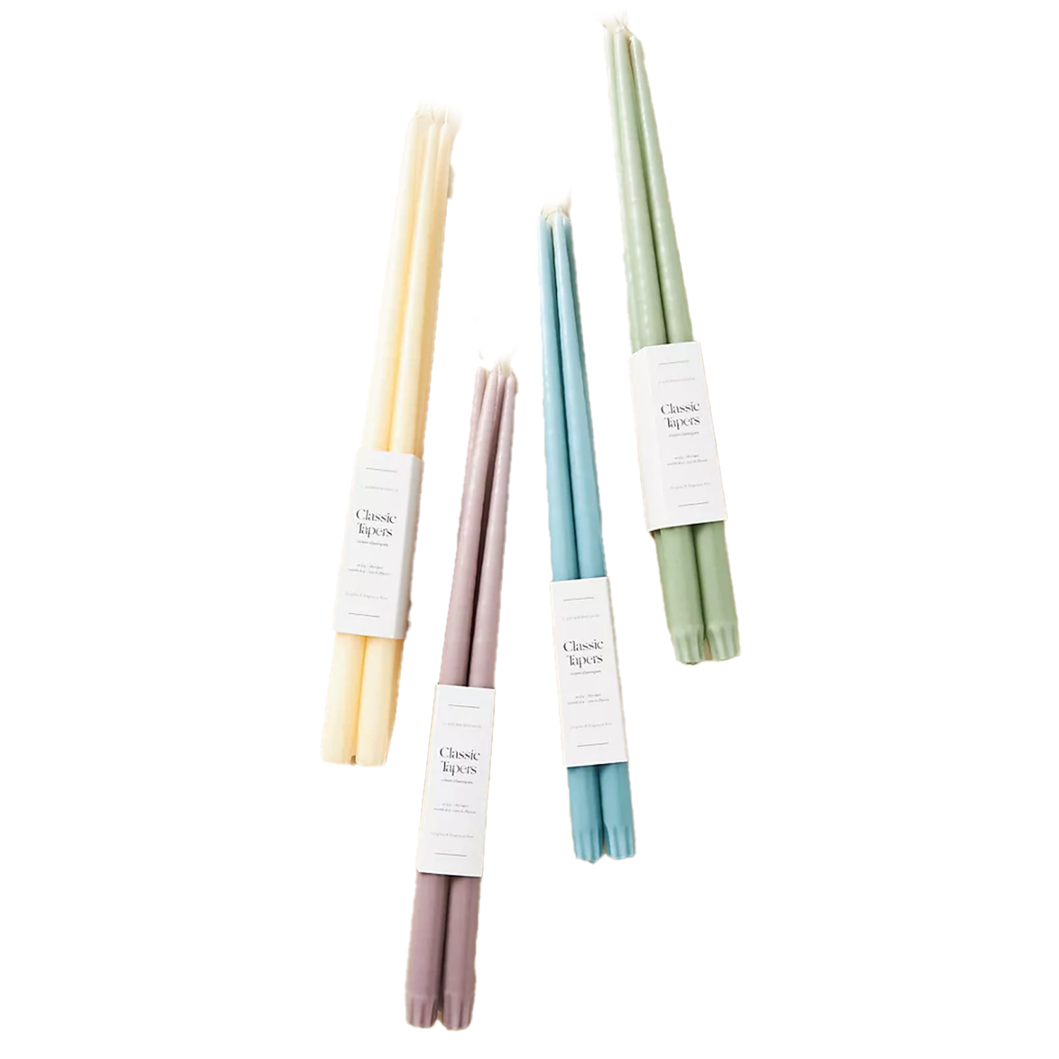Four Colorful Taper Candles