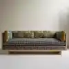 sofa with mixed textiles