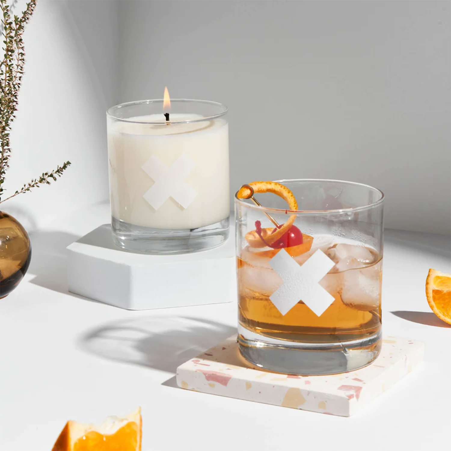 Whiskey Tumbler Glass Candle by Wax Buffalo