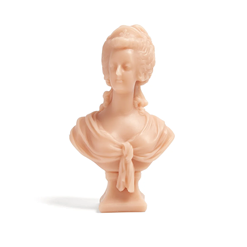 Candle bust of Maire Antoinette in Rose Pink wax