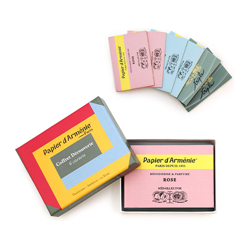 Colorful three-pack of incense papers
