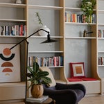 chair next to bookcase