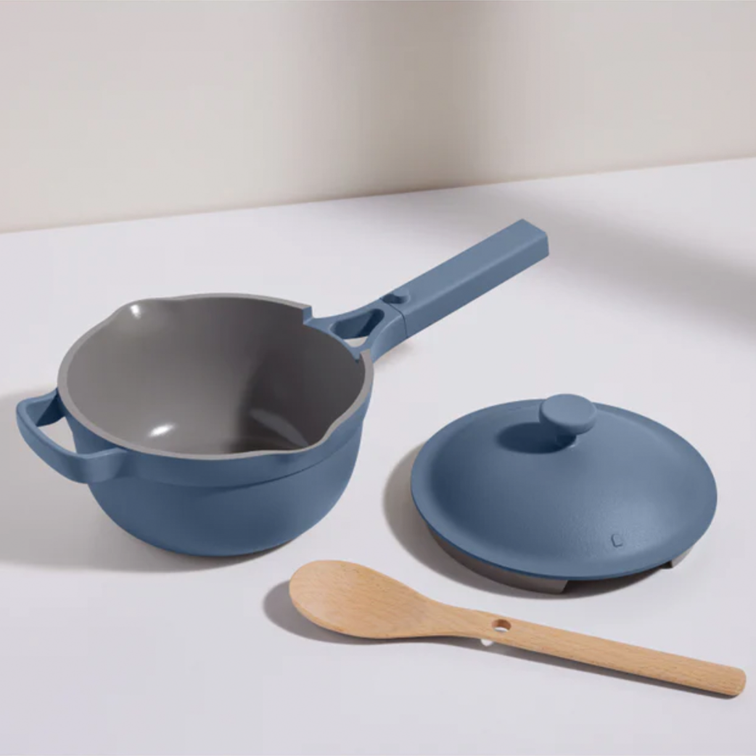 Blue Mini Pot with wooden spoon