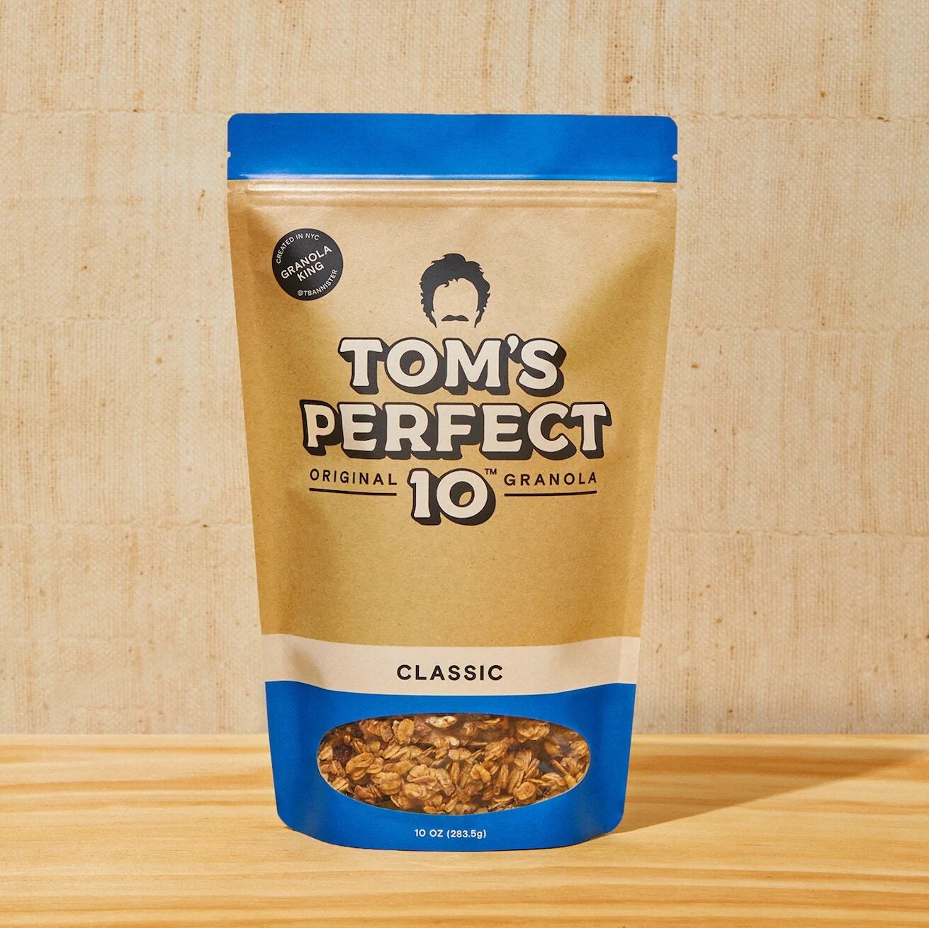 blue bag of tom's classic granola