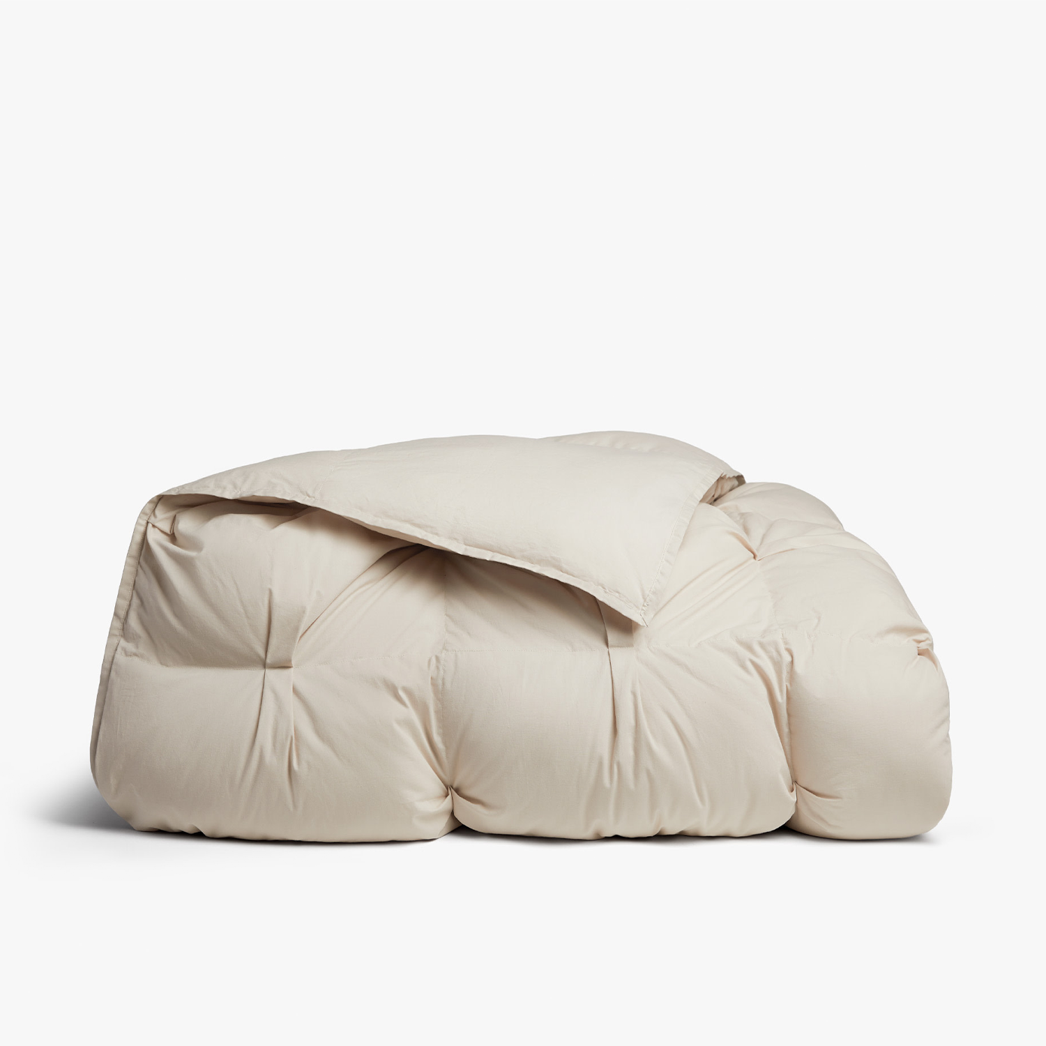 Bone colored puff comforter by Parachute