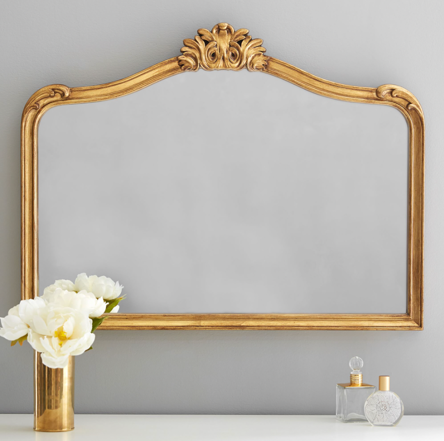 gilded mirror from pottery barn