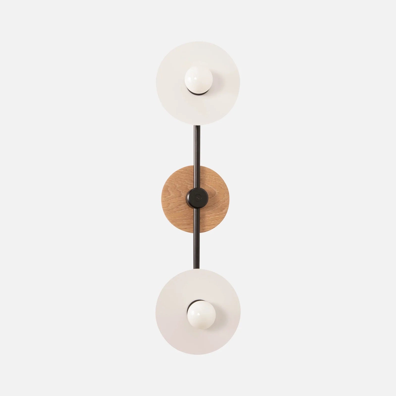 double-arm wall sconce with discs