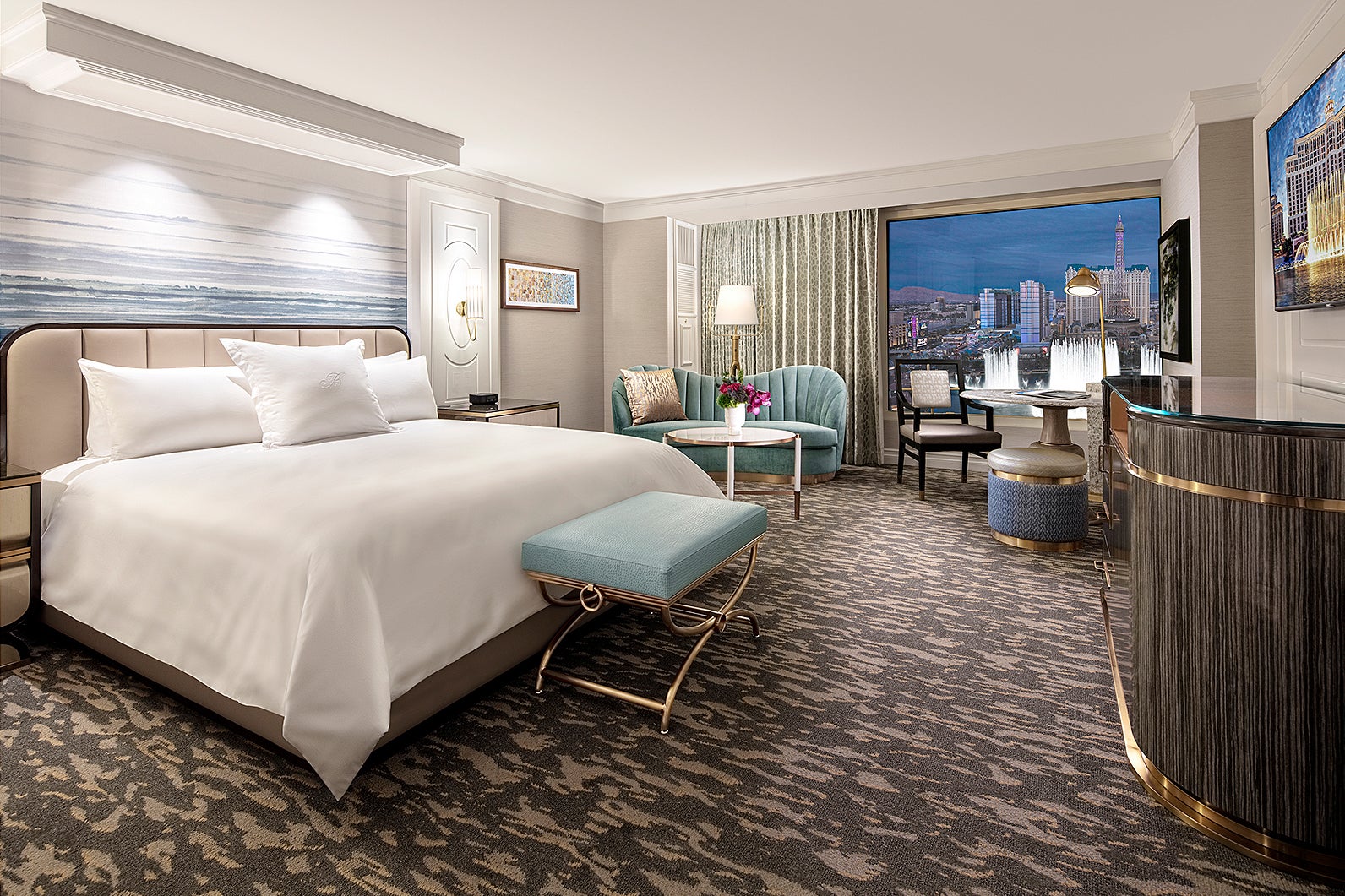Newly-renovated Bellagio hotel room