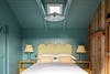 blue-green bedroom