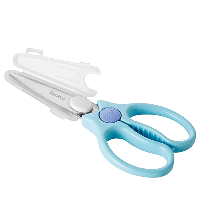 mini baby blue scissors with case