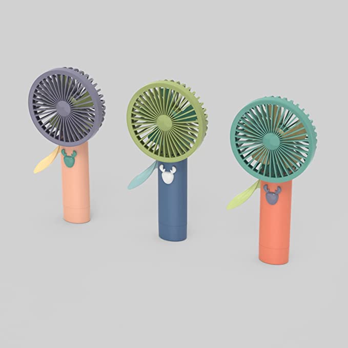 two-tone pastel hand-cranked fans