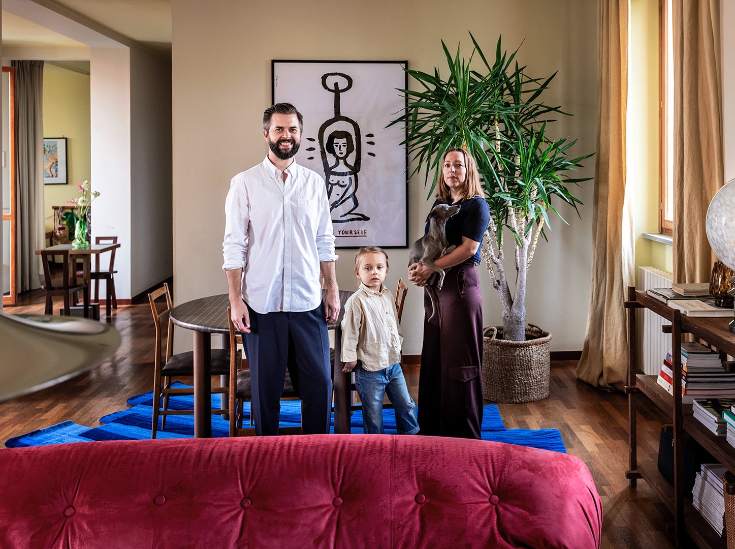 This Milan Apartment Was Kitchen-less When the Family Moved In—Now the Space Is a Peach Dream