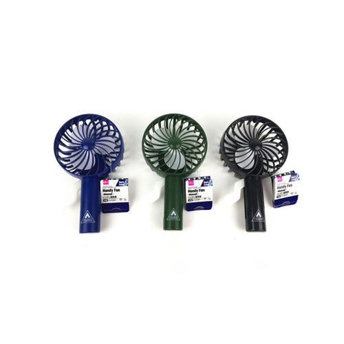 navy, green, and black handheld fans