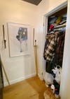 disorganized closet before renovation